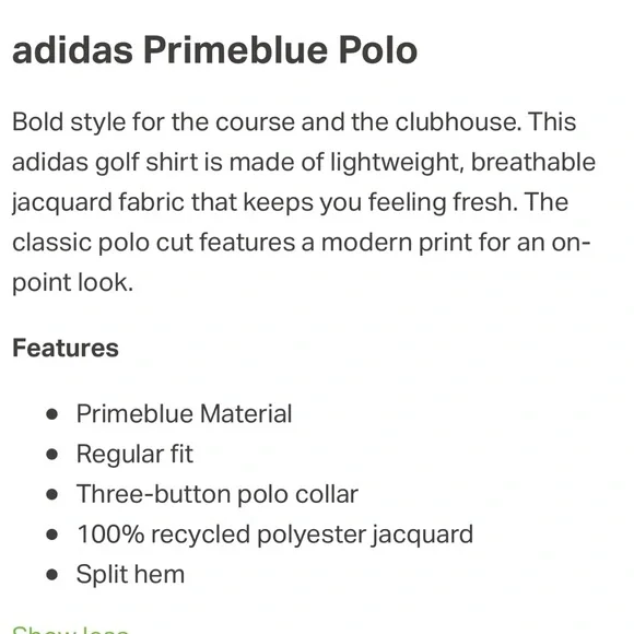 Adidas Primeblue polo shirt - Picture 8 of 8